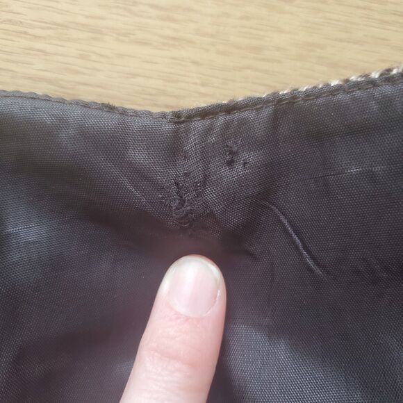 Vintage Y2K Trina Turk Brown Wool Low Rise Mini Skirt - Picture 13 of 13